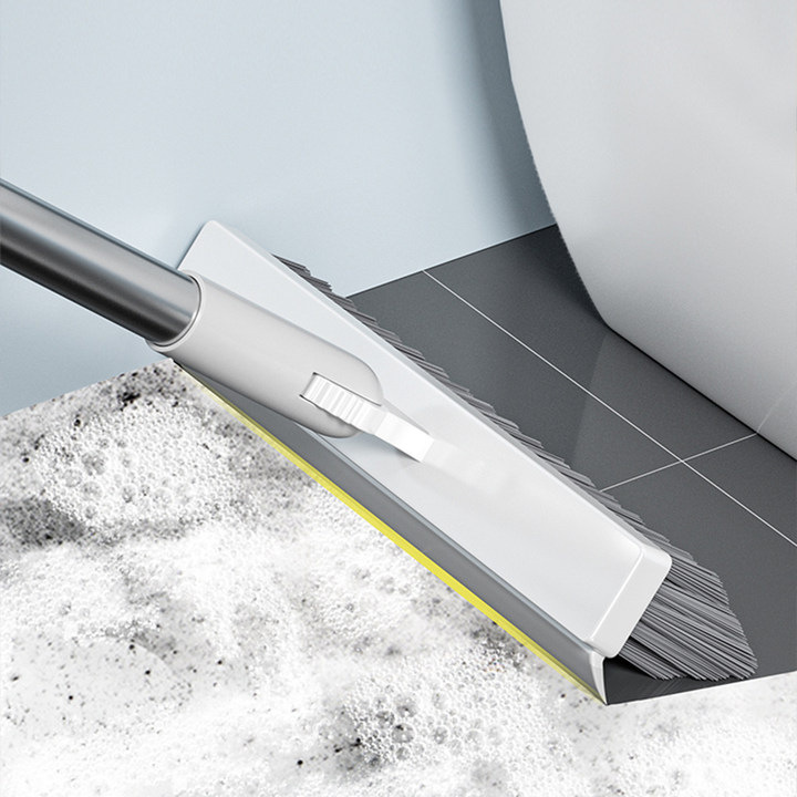 Tile Floor Brush, Bathroom Brush, Floor Seam Dead Corner Cleaning Brush, Bathroom Toilet Floor Washing Metal Long-Handled Hard-Bristled Brush
