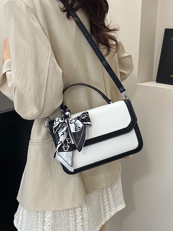 Niche Zhong lujo ligero de textura alta bolso de mano pequeño para mujeres 2025 nuevo cross-border color de contraste universal bolso de hombro