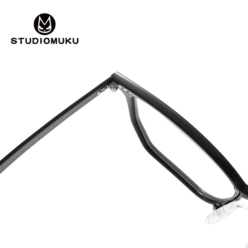 STUDIOMUKU madera fresca gafas de fibra de carbono doméstica gafas de baloncesto marco ligero marco negro marco cuadrado gafas marco