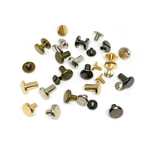 Luggage and leather goods DIY ledger nails copper flat head round rivets full copper belt head fixing screw one word