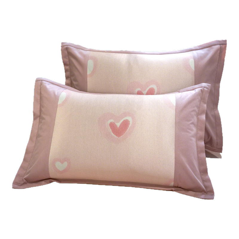 2025 nueva funda de almohada de seda de hielo funda de almohada para el hogar única funda de revestimiento de núcleo de almohada de 48x74cm verano