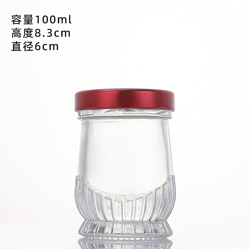 ガラス製ツバメの巣ボトル、すぐに食べられる新鮮な煮込み、高温耐性密封ボトル、蜂蜜ジャム詰め替えボトル、蒸し可能なミルクゼリーペースト栄養ボトル|undefined