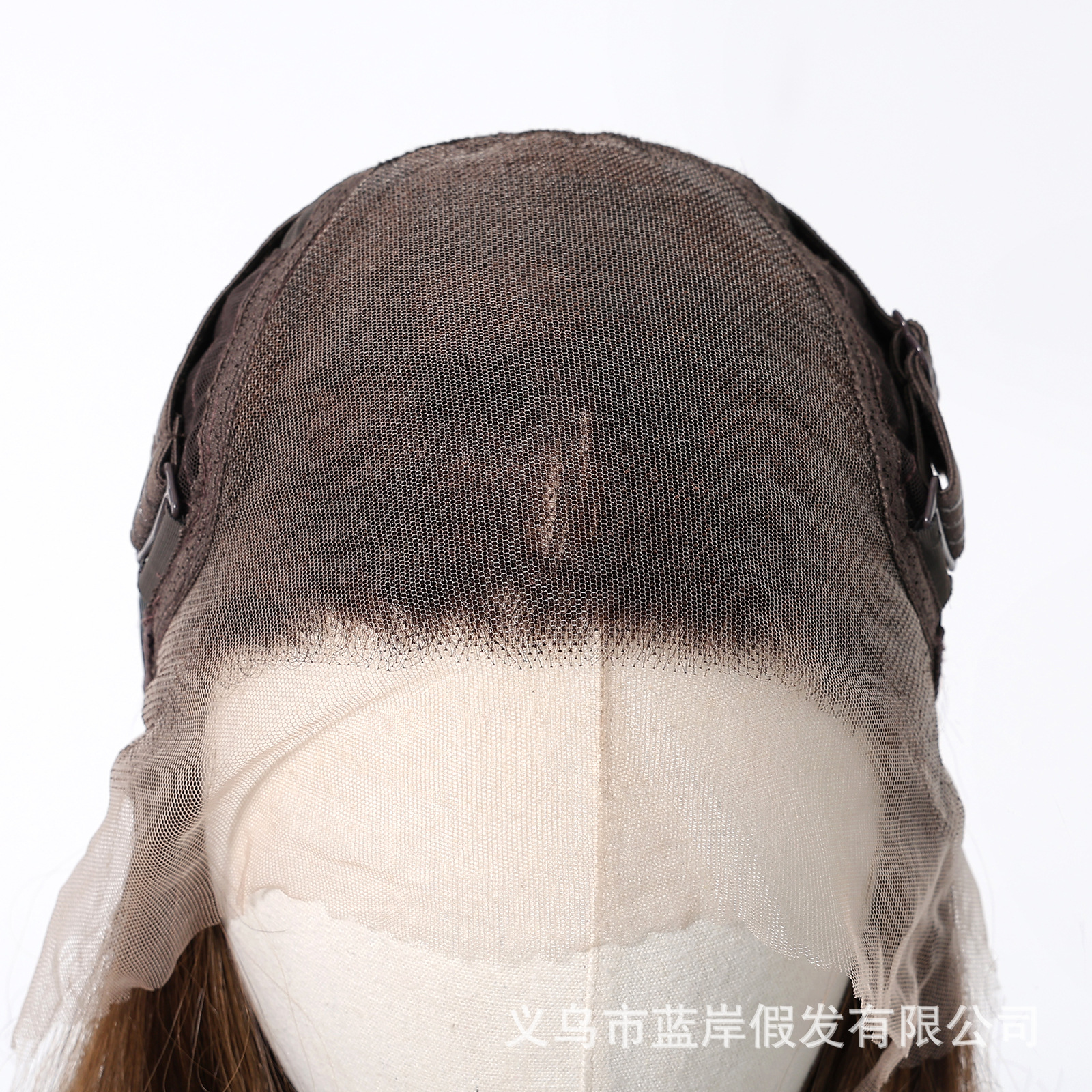 Nueva peluca de encaje de área grande para mujer 13*6 flequillo largo de ocho caracteres marrón oscuro rizo de cola de cabello conjunto completo stock de fábrica