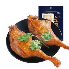 百草味鴨腿五香味/麻辣味100g箱規50包鹵香肉類零食小吃即食鴨腿