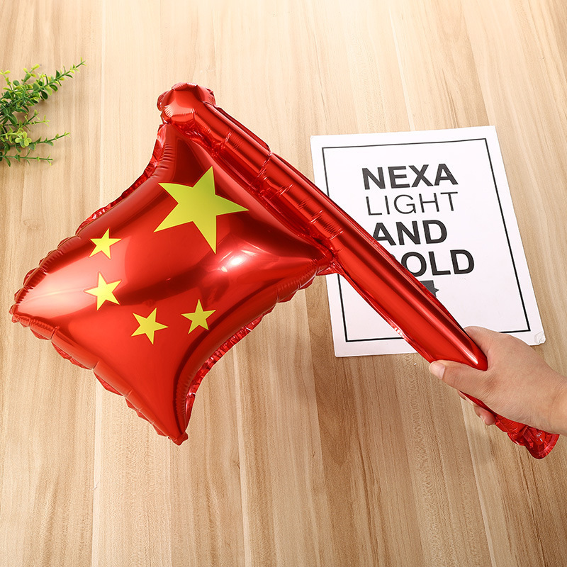 十一国庆节五角星国旗心形气球手持棒商场学校活动装饰道具魔术|undefined
