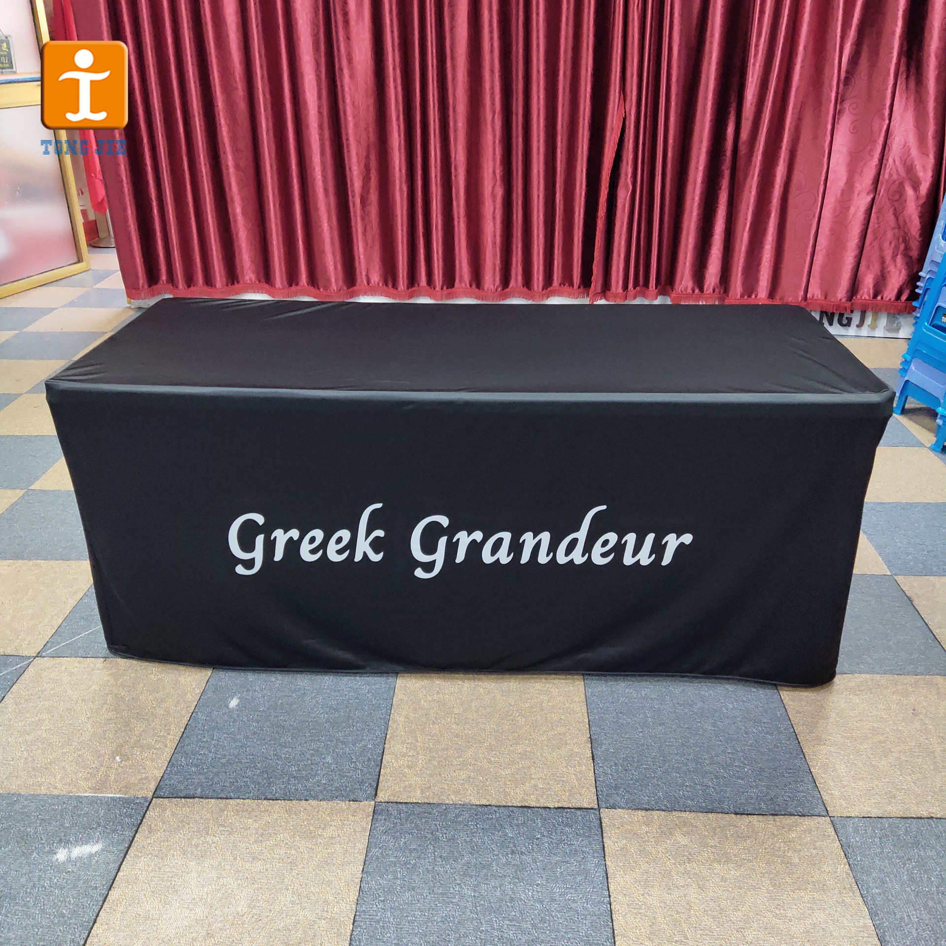 上海工厂 广告印花logo桌布桌旗批发活动宣传展会长条地推桌布弹