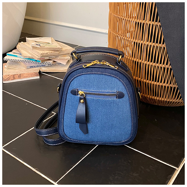 Bolsa de mano de tendencia transfronteriza 2026 nueva nicho Jeans mochila de hombro mochila multifuncional