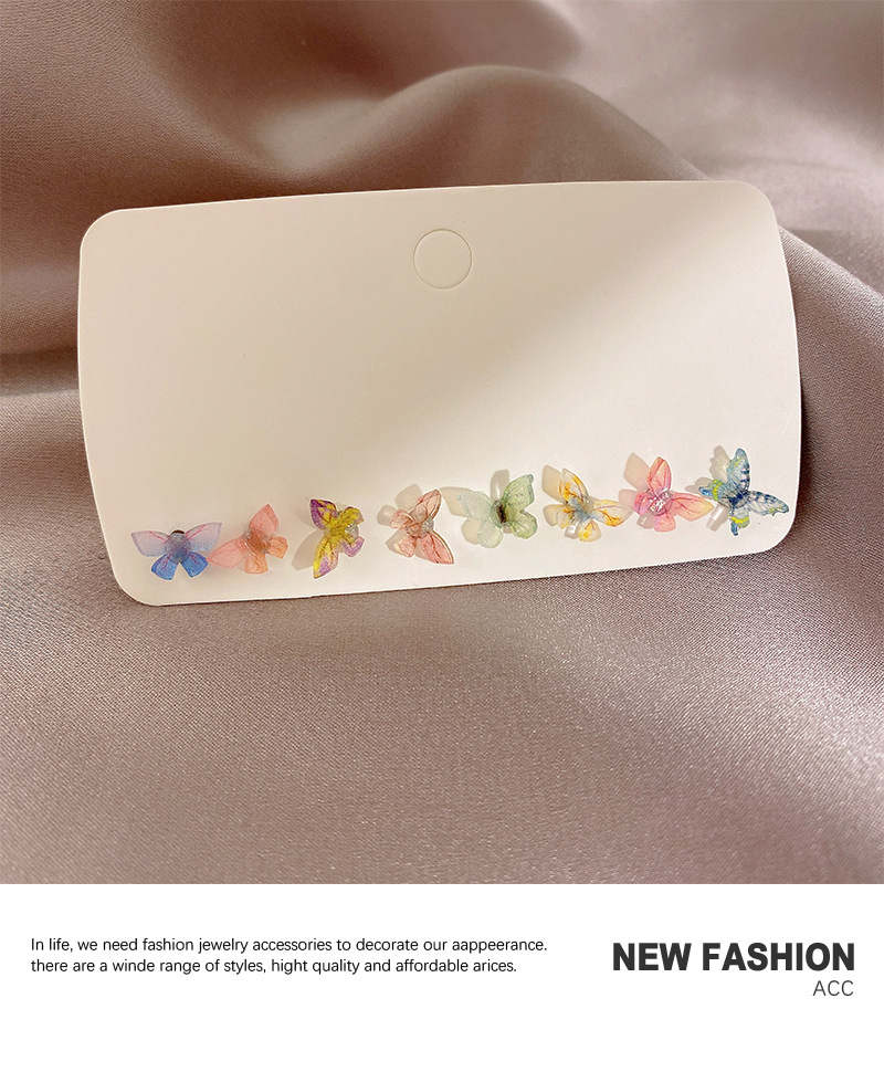 1 Set Fashion Butterfly Resin Stoving Varnish Womenu0027S Ear Studs
