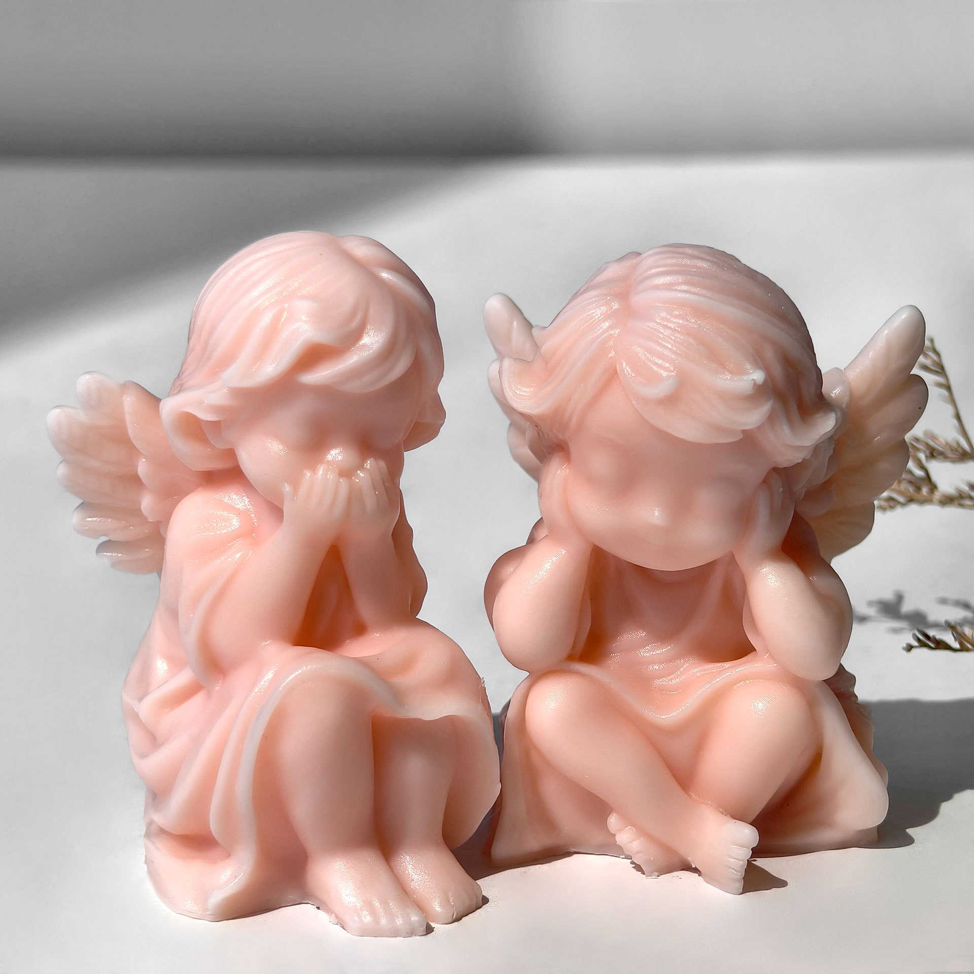 Vela de aromaterapia de angelito transfronterizo Molde de silicona Diy Baby Angel Jabón hecho a mano Aromaterapia Yeso Adornos Abrasivos