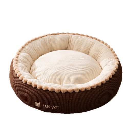 【90% Off Pre-sale】Cat House Autumn and Winter Open Style Round Cat Bed Thick Warm Dog Pet Mat