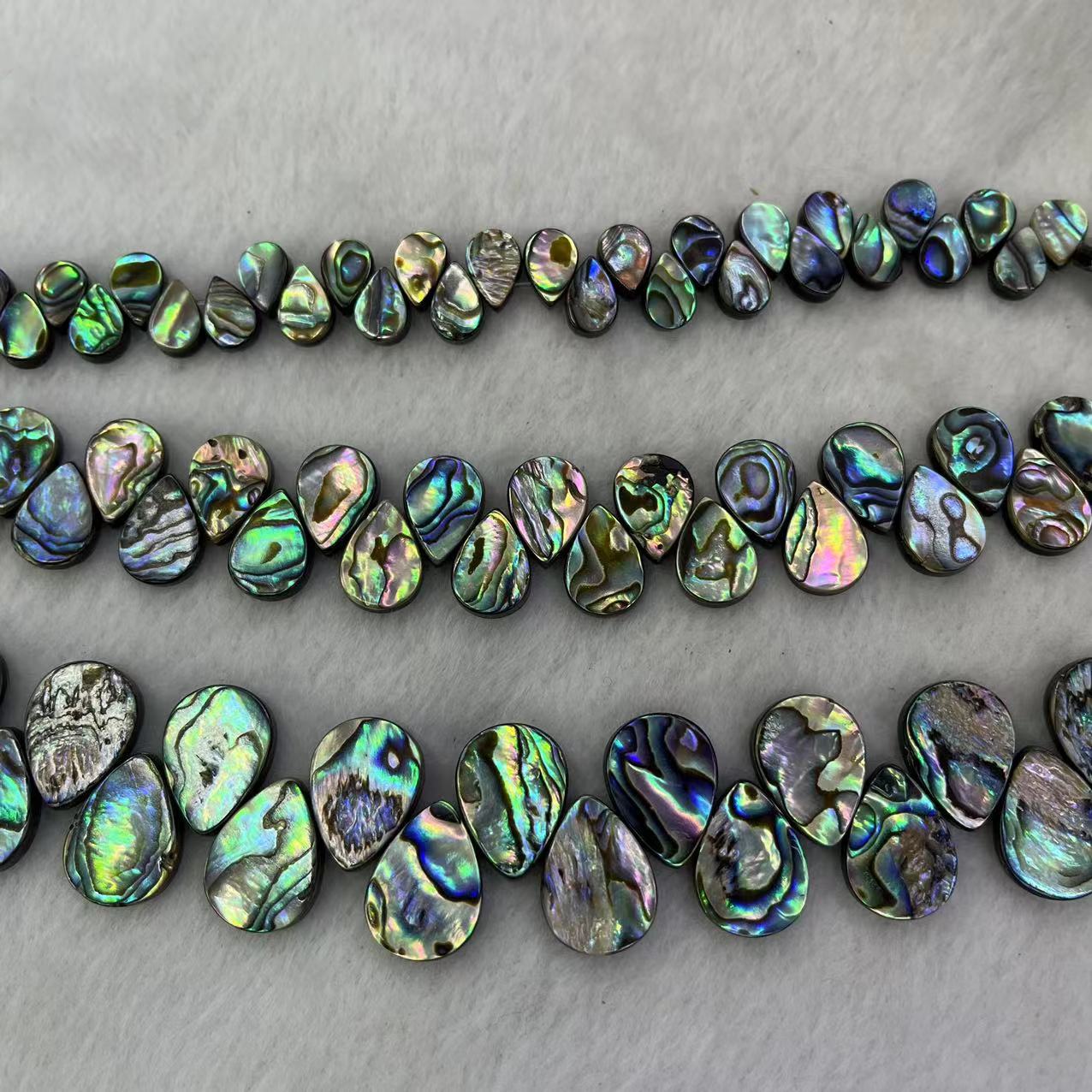 鮑魚貝 橫孔水滴 散珠珠子DIY飾品配件項鍊材料天然貝殼串珠批發