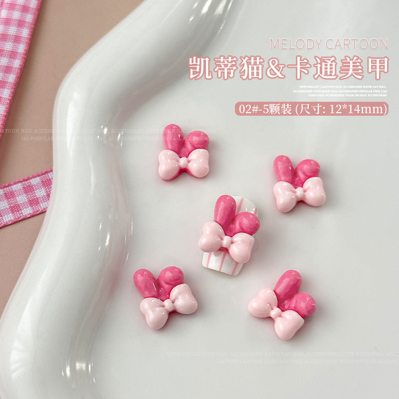 KT & 美楽ティ漫画ネイルアクセサリーかわいい立体熊カメラ美楽ティdiy樹脂着用甲アクセサリー