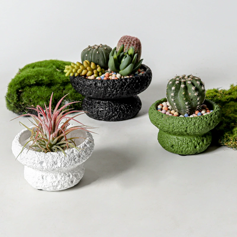 Red Elf Pineapple Fun Bonsai Moss Ball Tray Flower Pot Living Room Office Desktop Succulent Cactus Pot Plant