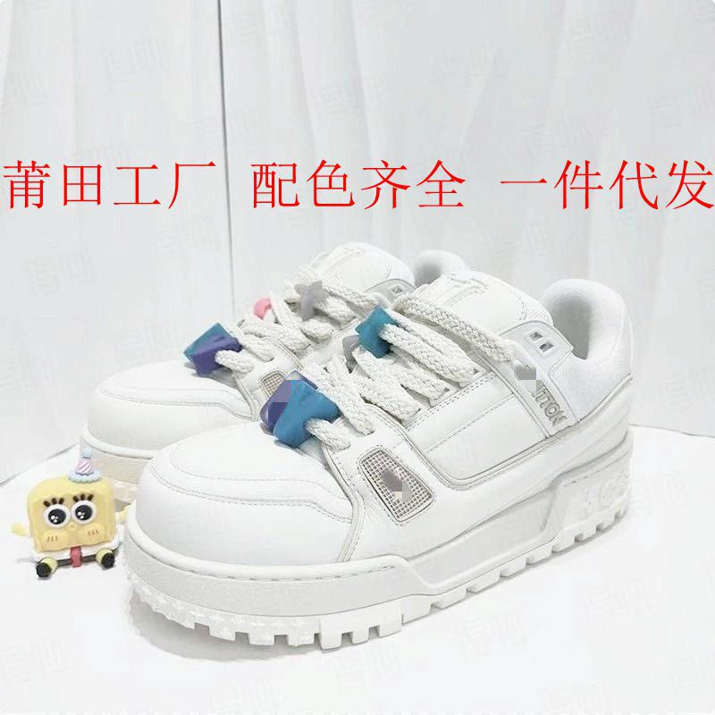 Putian Shoes Lv Pure Original Trainer Chunky Sneakers Cross-Border Foreign Trade Shoes Versatile Sports Casual Men's and Women's Sneakers Putian Shoes Lv Pure Original Trainer Chunky Sneakers Cross-Border Foreign Trade Shoes Versatile Sports Casual Men's and Women's Sneakers