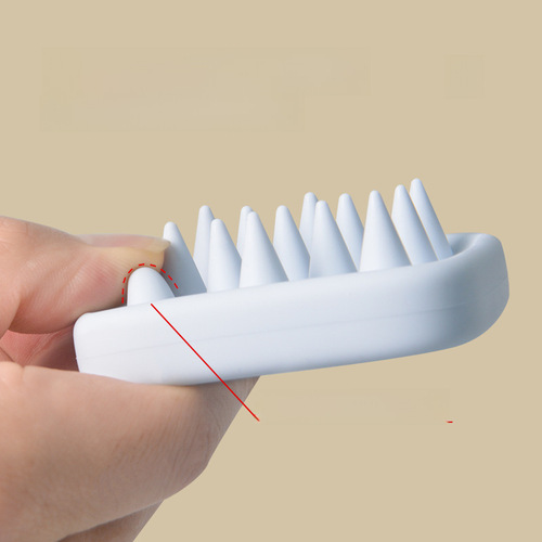 Amazon Silicone Shower Brush for Cleaning Hair Massaging Brush Bathroom Head Scrubber Gadget Silicone Hair Brush Wholesale
