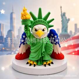 Eagle Statue of Liberty Figurine 鹰头自由女神摆件家居桌面装