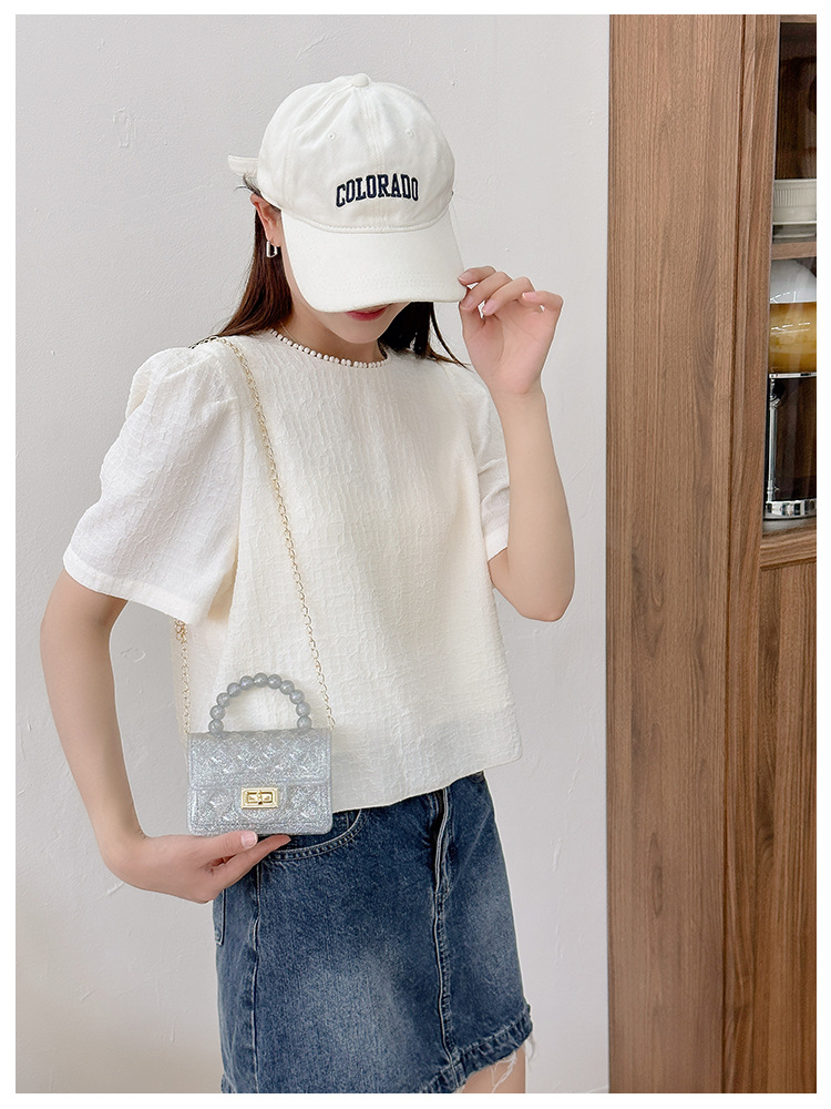 157g Weight Polyester Lining Material Flip Cover Closure Type Single Shoulder Strap Strap Type Jelly Bag Bags Type Casual, Holiday Occasion PVC Material Solid Color Pattern All Seasons Season Women's Gender Basic, Classic Style Style Square Shape Small Size Women's Small PVC Solid Color Basic Classic Style Square Flip Cover Jelly Bag 32