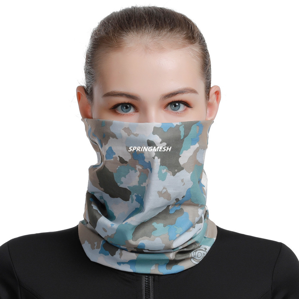 Camouflage dust-proof face mask, essential anti-smog mask and face towel for outdoor cycling, camouflage civilian neck scarf and hood