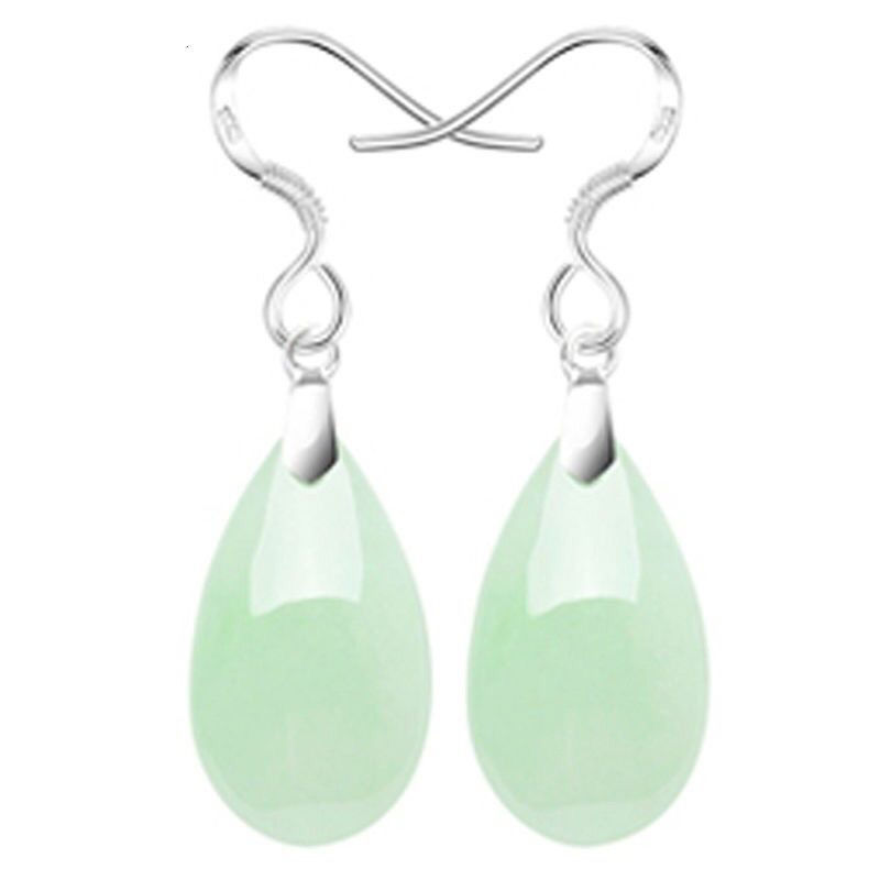 小红书同款中国风古典旗袍耳饰银勾水滴耳环耳坠仿真玉仿真玉