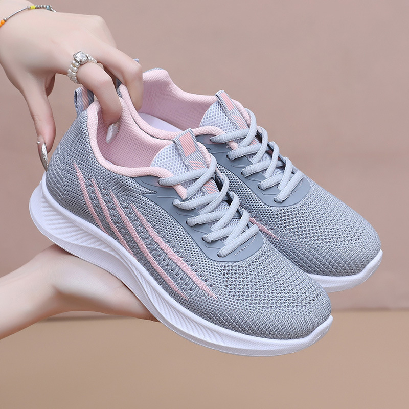 Women's Sports Shoes, Soft-Soled Running Shoes, Jump Rope, Non-Slip, Soft-Soled Women's Sports Shoes, Lightweight, Shock-Absorbing, Wear-Resistant, Mesh, Breathable