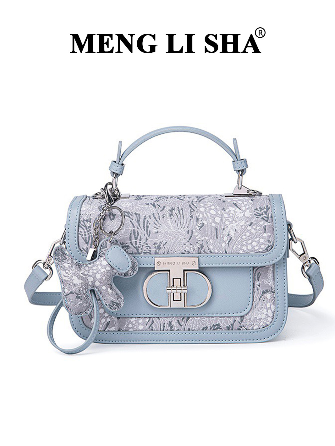 2026 New Women's Bag Korean Niche Design Single Shoulder Crossbody Small Square Bag Trendy Commuter Fashion Printed Handbag