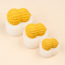 大中小胖花生捏捏乐硅胶模具 DIY手工皂石膏巧克力慕斯蛋糕摆件