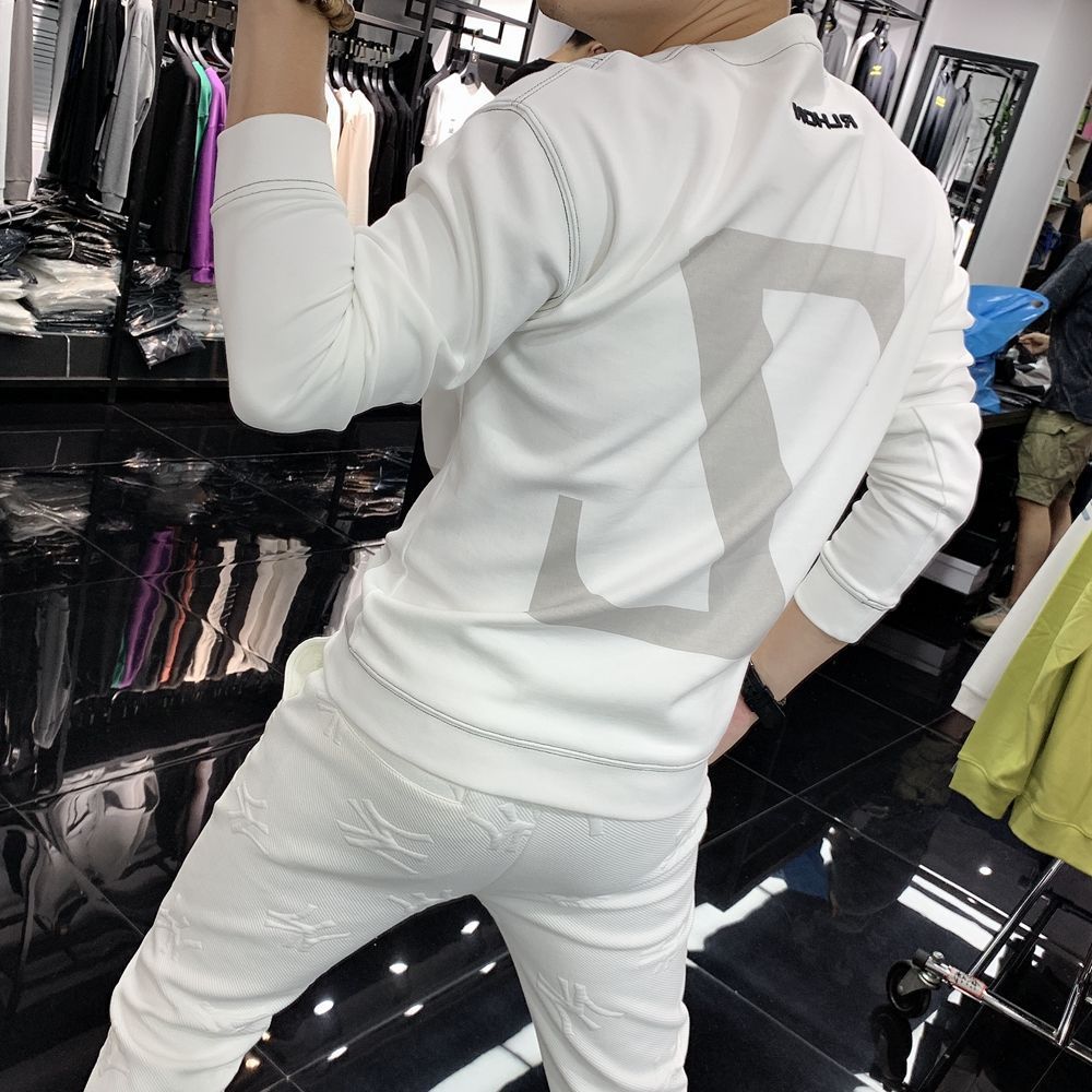 boy Thin/Fleece Slim Fit Spring Autumn Winter Crew Neck Sweatshirt Pullover Base Shirt Men's Youth T-Shirt Long Sleeve Top_voghion.com
