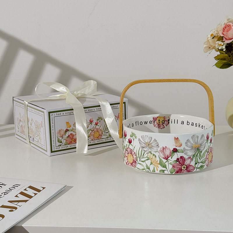 Taza de Café y Plato de Postre de Cerámica de Estilo Retro Original de Diseño Colaborativo de Fabricante 2025, con Diseño de Acuarela Moderno