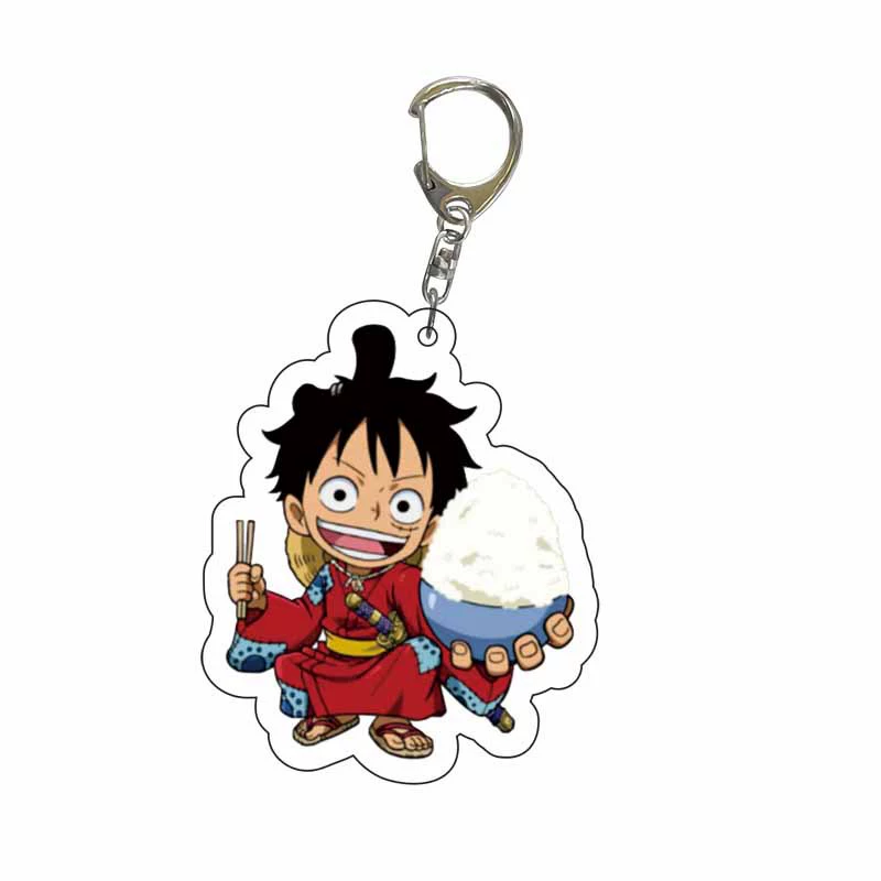 Аниме-брелок One Piece Ackle с Луффи Сауроном, прозрачный кулон, перекрестный, двухсторонний, своими руками