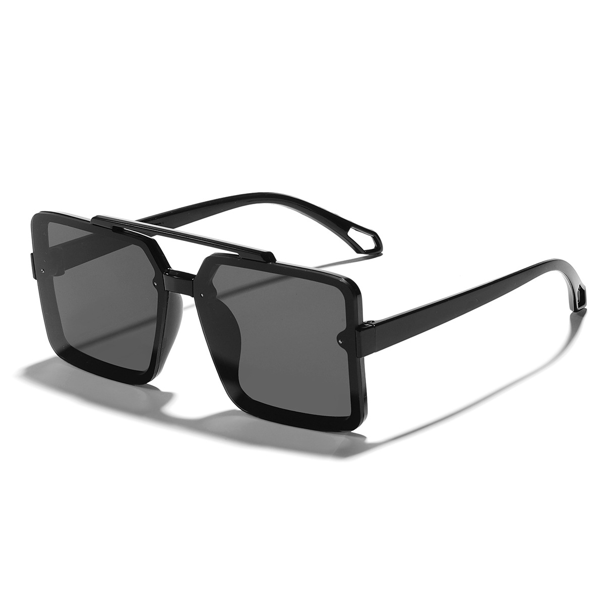 Gafas de sol personalizadas de doble haz ins estilo de gran marco cuadrado gafas de sol de las mujeres de moda lente de PC gafas de Ventas Directas transfronterizas 90946