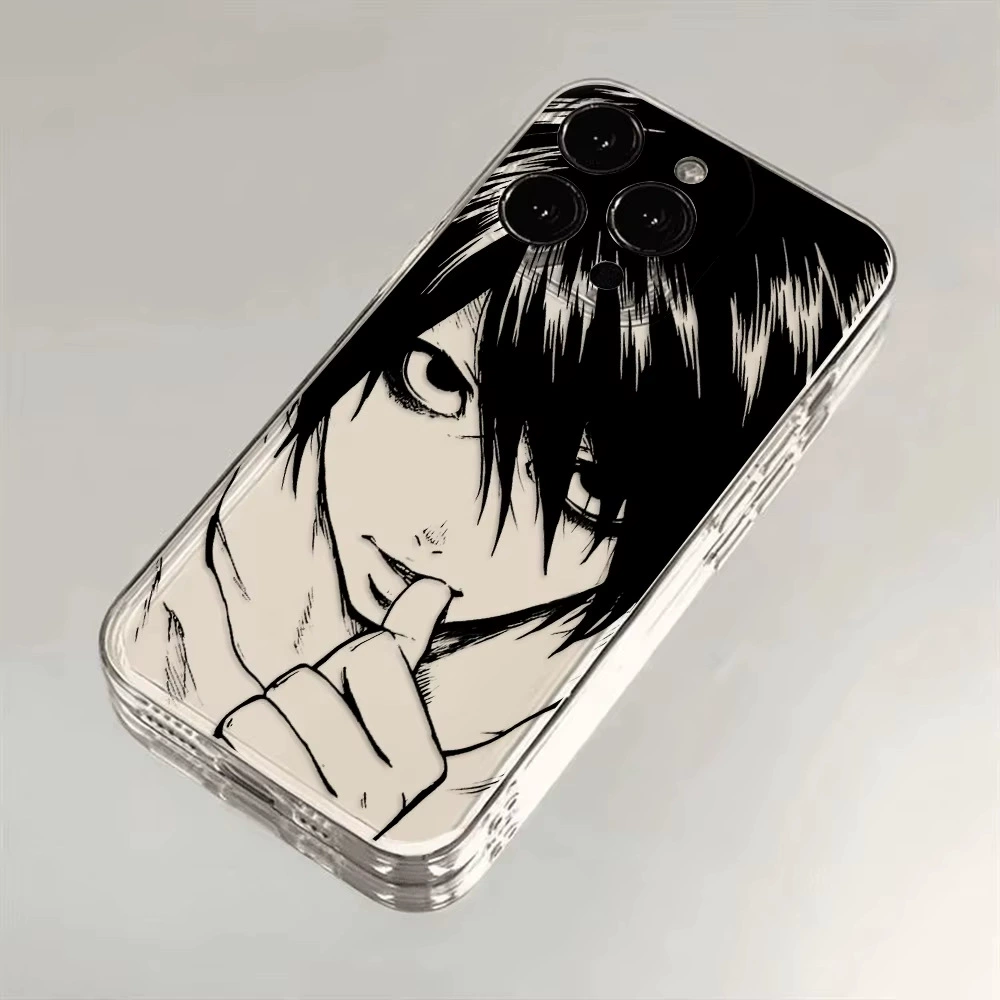 Подходящий чехол для iPhone17 Death Note: двухмерный L, нишевое аниме-мультфильм, 15про макс