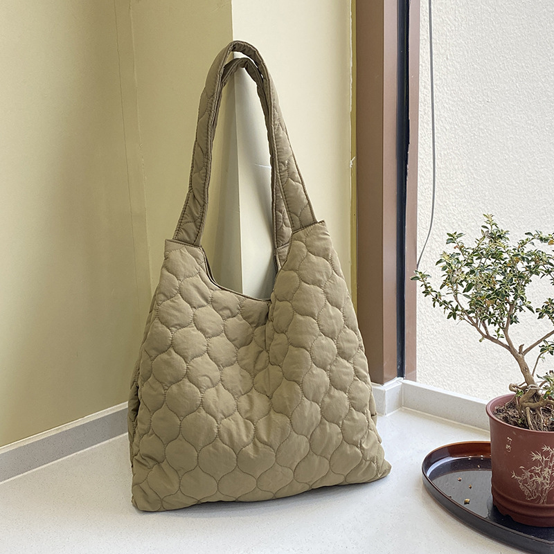 Gentle Ins Cloth Bag Autumn and Winter New Single Shoulder Crossbody Bag Casual Korean Style Student Backpack Large Capacity Tote Bag