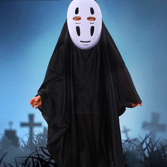 Halloween Costume Faceless Men's Cloak COS Death Rag Cloak Halloween Party Makeup Costume Props