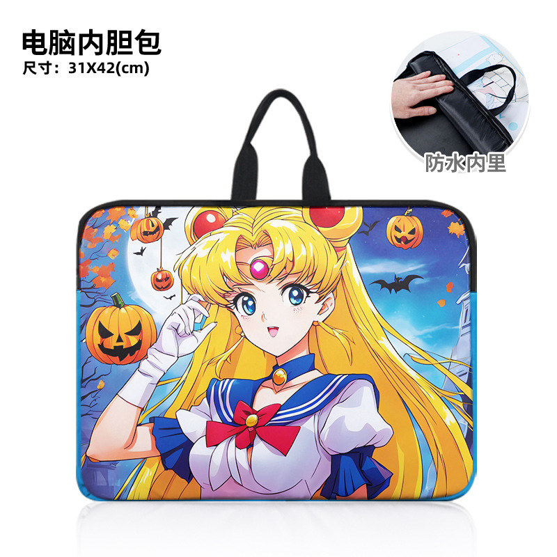 Sailor Moon Halloween Cute Cartoon Peripheral Portable Laptop Bag Dirty Resistant and Splashproof Liner Bag
