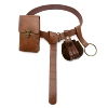 Brown keychain, belt bag