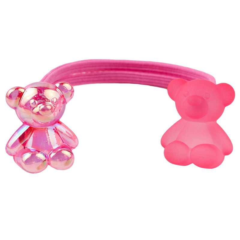 GG & MM helado color suave caramelo oso pelo banda Niños Accesorios para el cabello de dibujos animados de las mujeres cuerda de pelo Cola de Caballo tocado