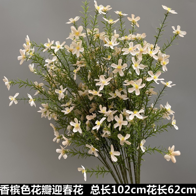 シャンパン色の結婚式の花の花の花の材料の結婚祝いの装飾の花の講堂の装飾の花のプラスチックの花の道は花の造花を導いています。|undefined