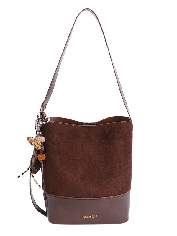 Gran capacidad de hombro bajo la axila bolso de cubo de agua para mujeres ventas calientes nueva textura de alta calidad de seda empalmado bolso de color contraste