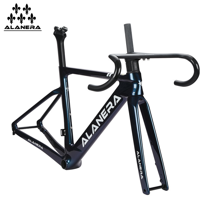 Color-Changing Aquamarine Alanera Carbon Fiber Bicycle Frame Wind-Breaking Road Frame Disc Brake Viking Warrior Series