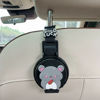 Car cup holder/beverage holder — Holder, Car Storage Hook - water-cup-holderhook-two-in-one-black-zi-mouse