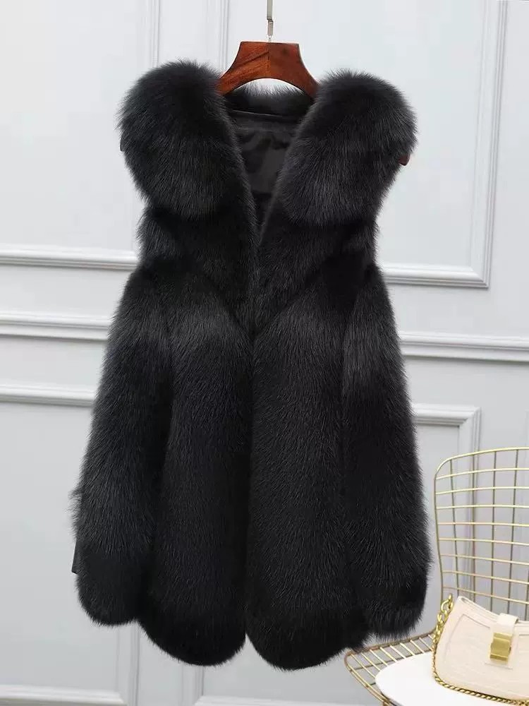 Abbigliamento da donna, gilet caldo casual di grandi dimensioni alla moda, nuovo autunno e inverno coreano in pelliccia_voghion.com