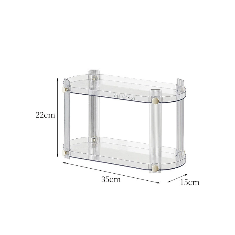 Transparent table glass holder, perfume, cosmetic storage system