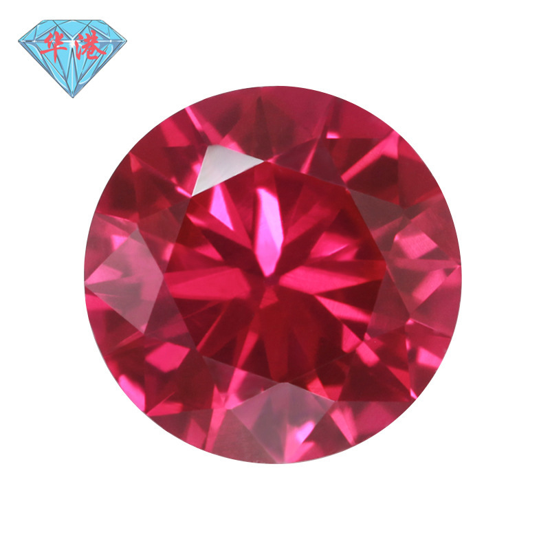 Huagang Gem Round 5# Red Corundum Bare Stone Rings Artificial Synthetic Ruby 5 Red Ruby Bare Diamond Huagang Gem Round 5# Red Corundum Bare Stone Rings Artificial Synthetic Ruby 5 Red Ruby Bare Diamond