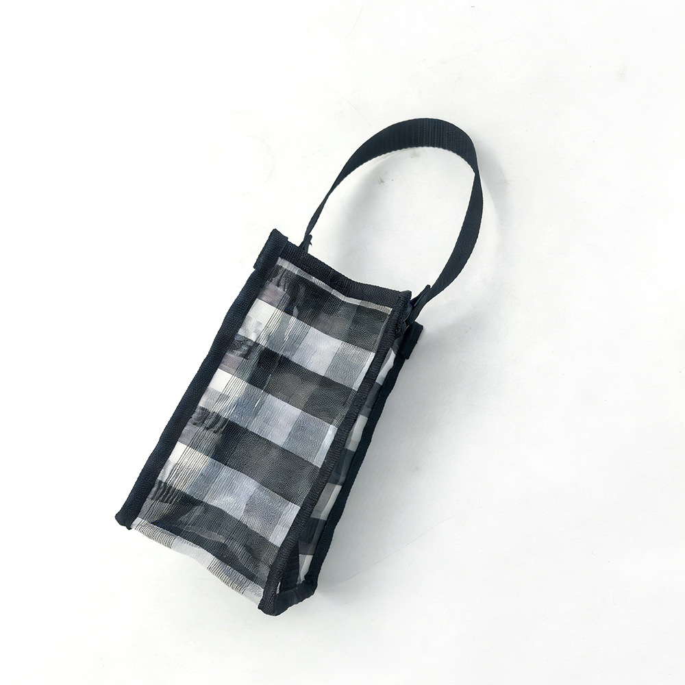 물병 파우치 흑백 [짧은 스트랩]