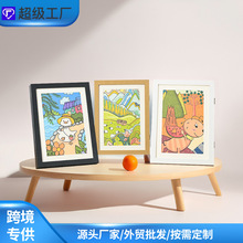 亚马逊儿童艺术画框跨境翻盖磁吸存储框装裱摆台挂墙收藏展示相框