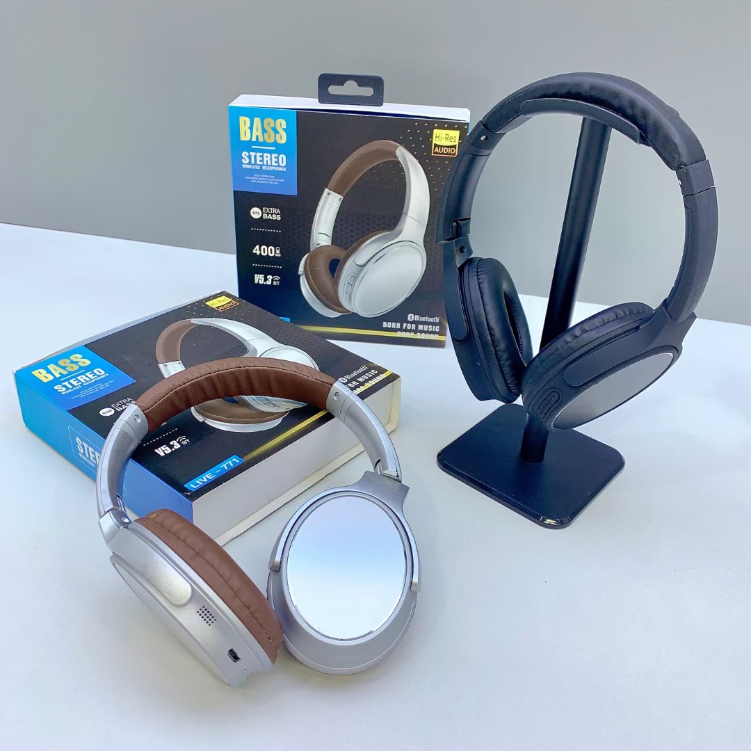LIVE - 771 Retro auriculares Bluetooth tarjeta de enchufe de cable plegable música inalámbrica reducción de ruido fábrica de auriculares directo