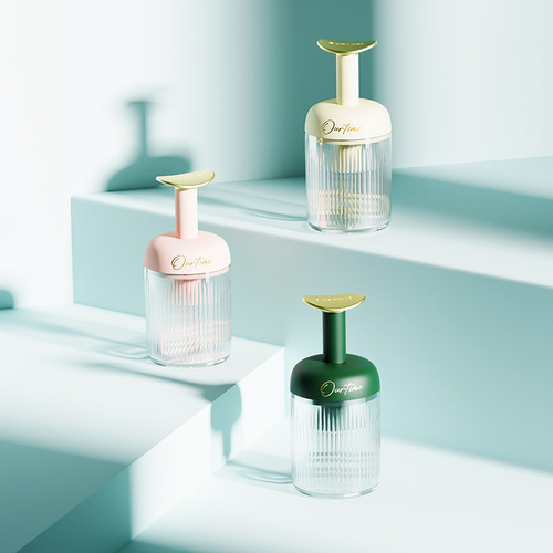 Independently designed light luxury rotating bubbler bubble facial cleanser shampoo manual press bubbler bubble bottle