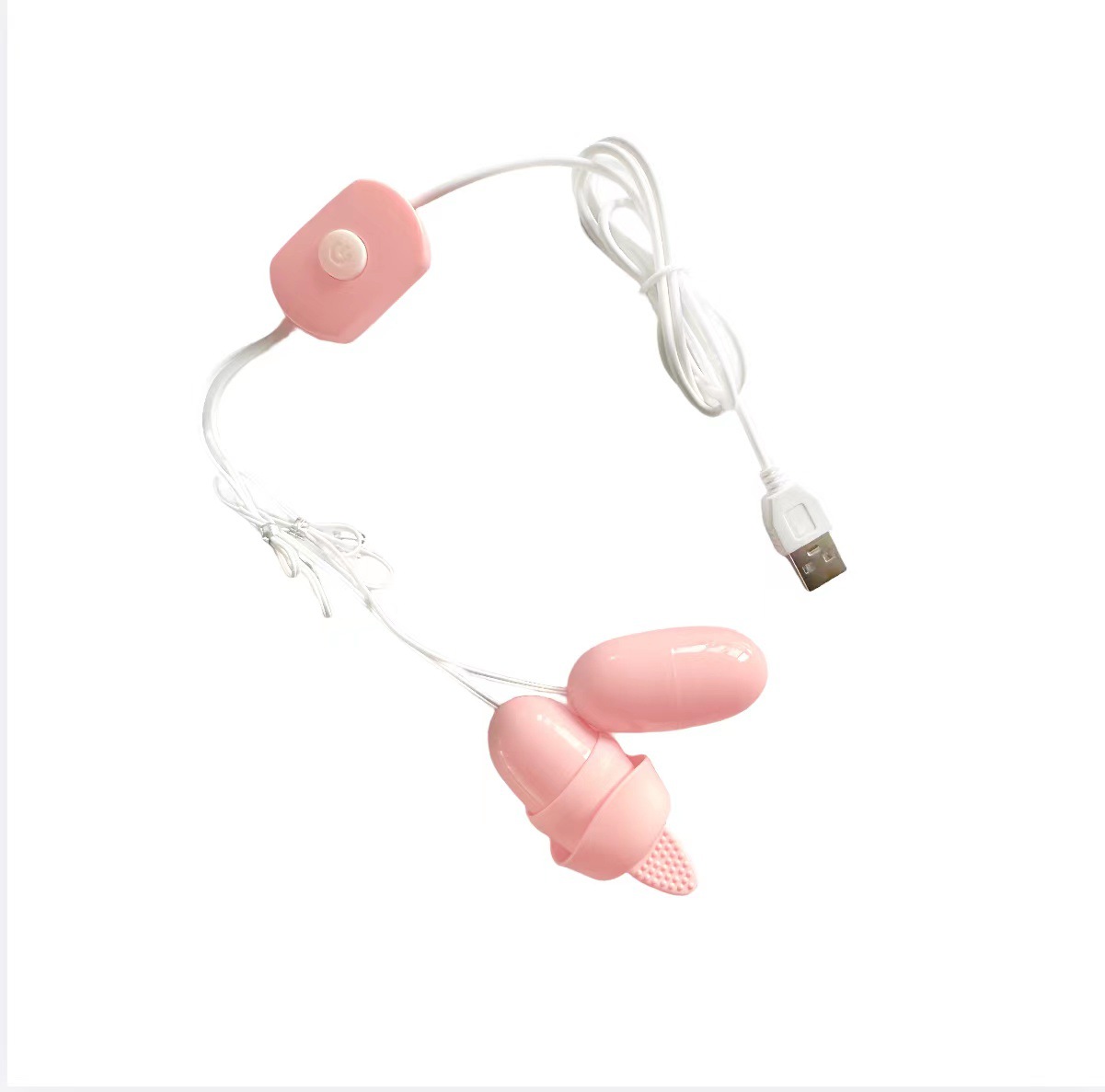 USB-powered dual-vibrator self-pleasuring device for adult intimate use, direct plug-in variable frequency strong vibration, factory direct sale