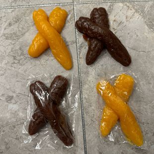 Cross-Border Foreign Trade Christmas Ghost Festival Prank X-Shaped Fake Poop Two-Color Toy Creative Spoof Mini
