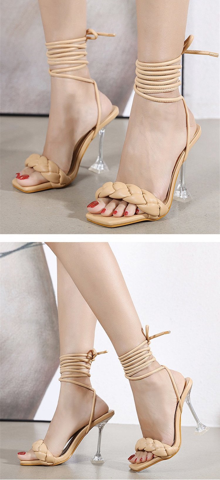Square Toe Stiletto Sandals NSYBJ71281